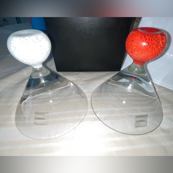 Luminescence‎ Glass Crystal Ball Base/ Stem Martini Glasses (set of 2), Romania - Picture 3 of 12